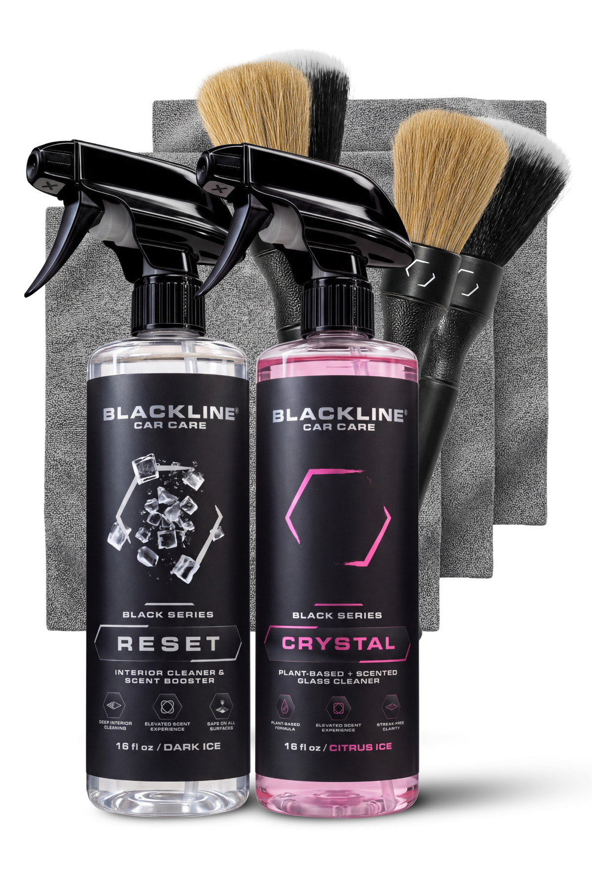 Blackline Reset Interior Cleaner Dark Ice Full Experience kit with trigger bottle and refill