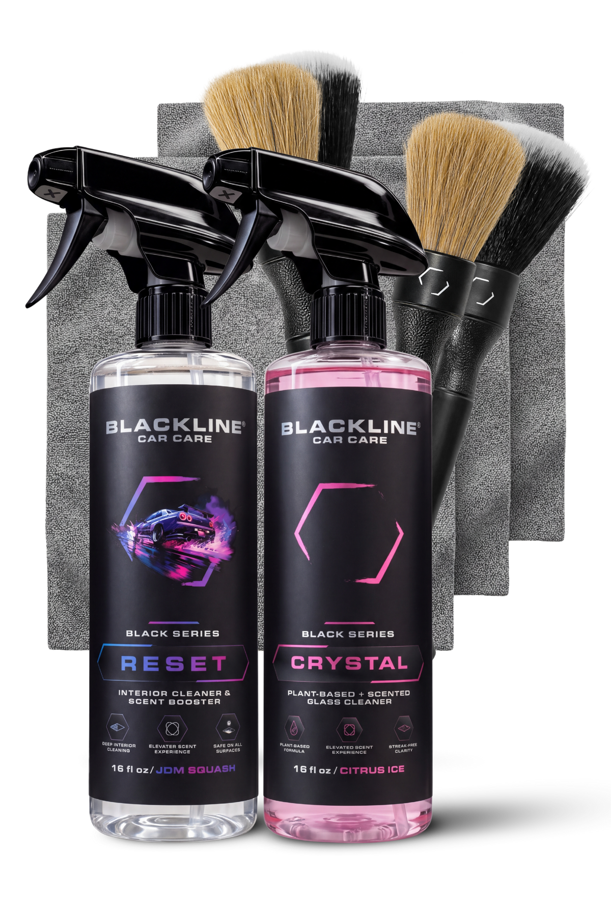 Blackline Reset Interior Cleaner JDM Squash Full Experience kit with trigger bottle and refill