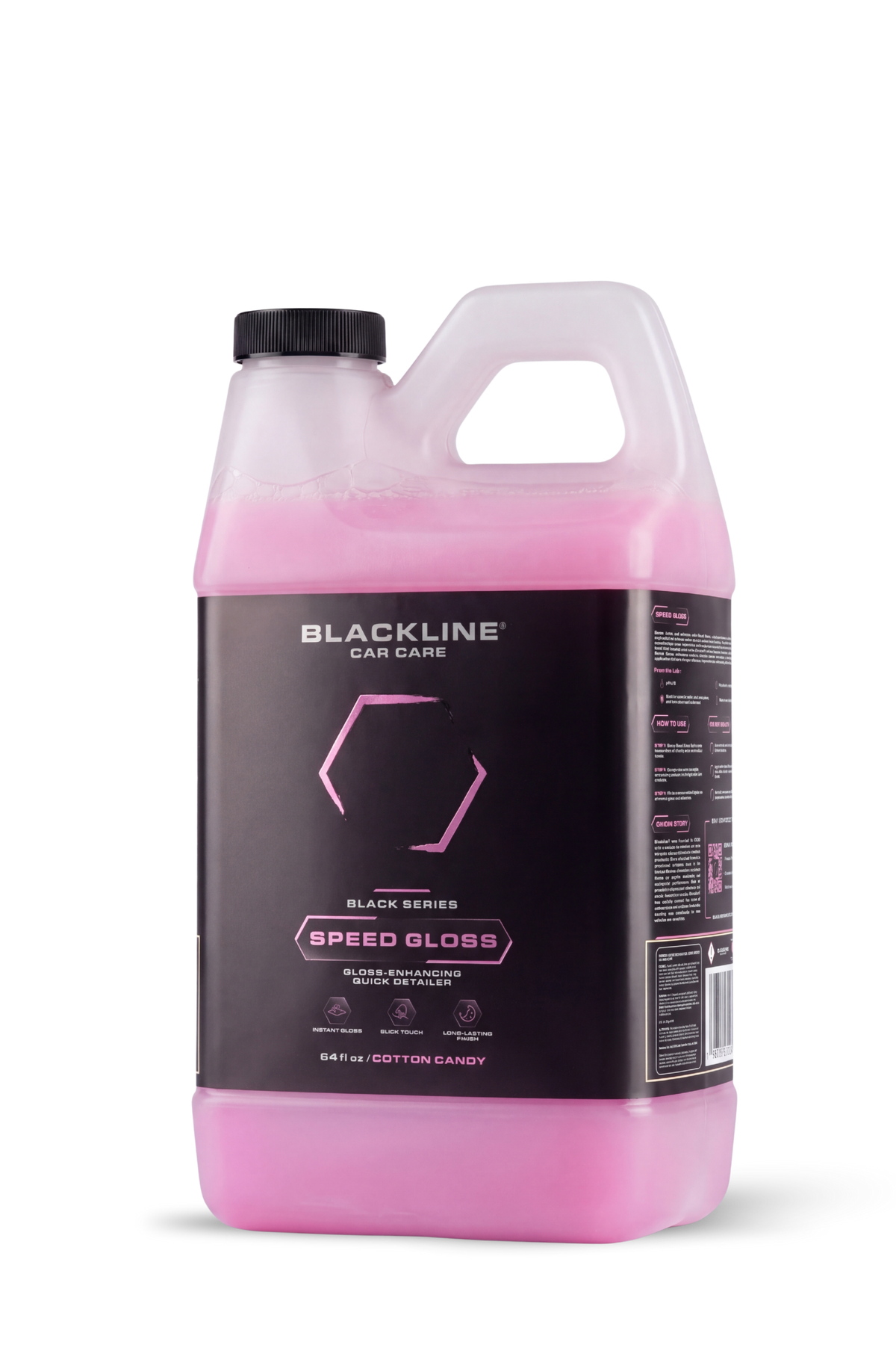 Blackline Speed Gloss Quick Detailer 64oz black spray bottle, Black Series