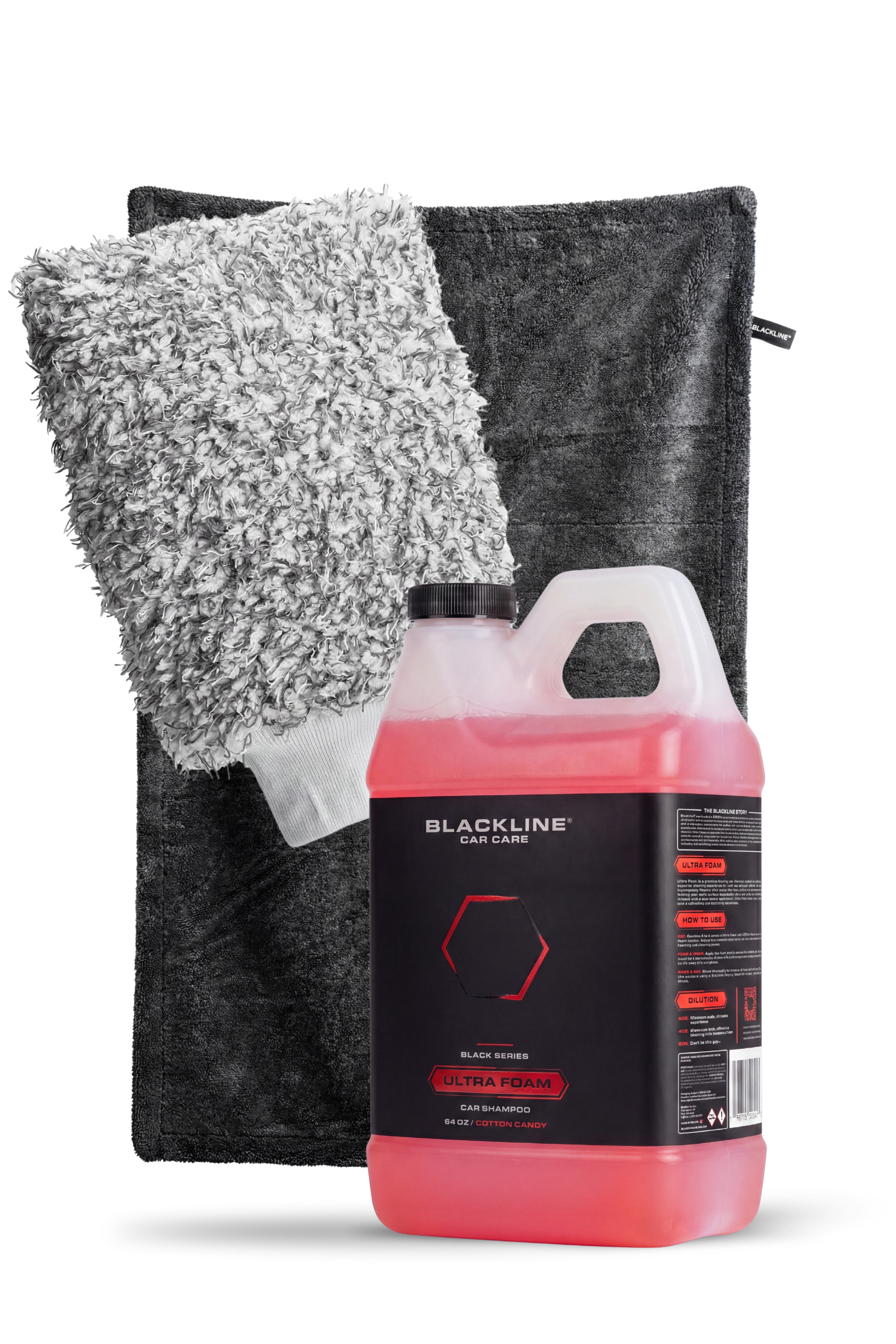 Blackline twisted-loop drying towel 2-Pack bundle in Carbon color, third alternate angle.
