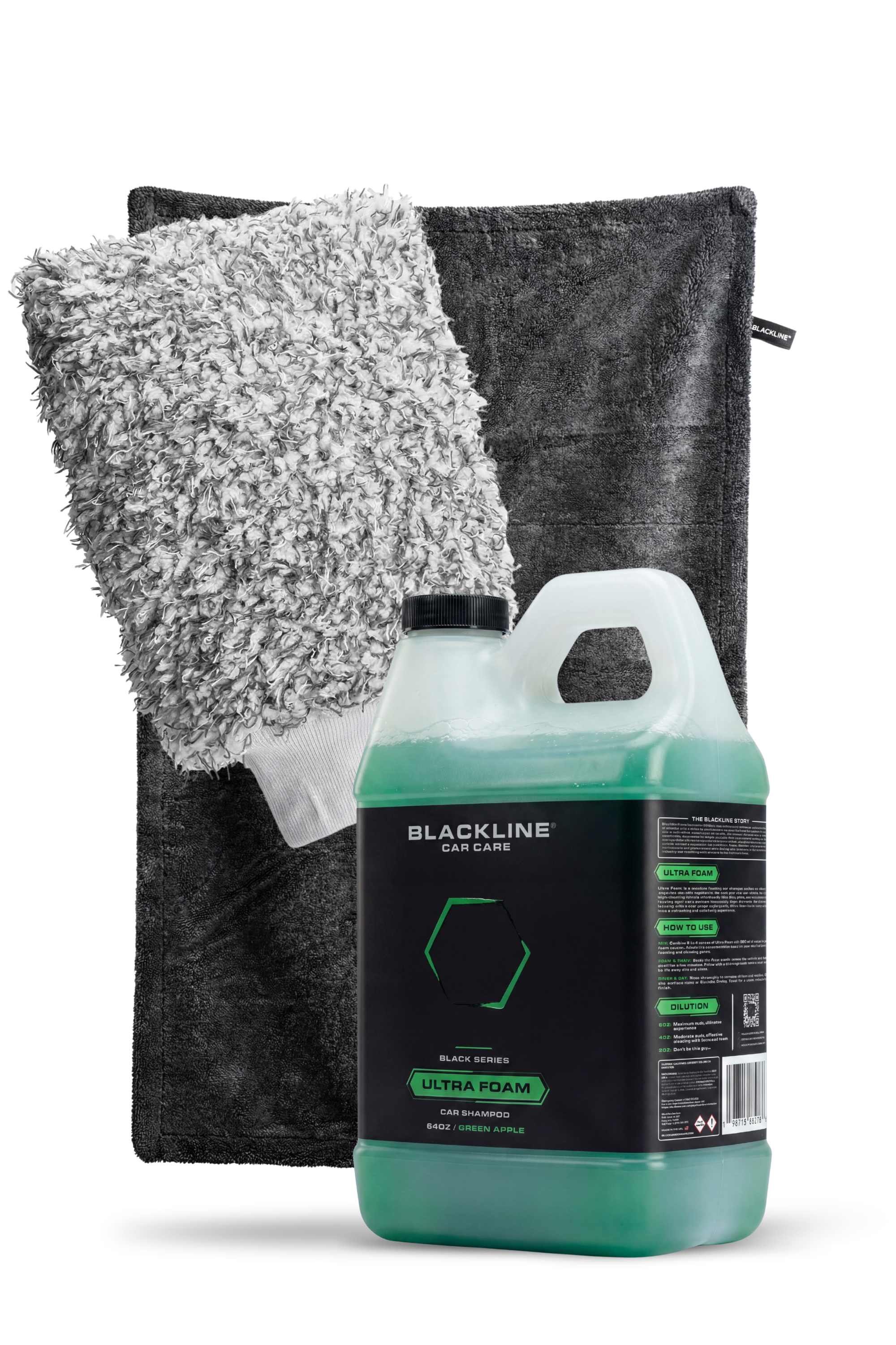 ❯ Blackline twisted-loop drying towel 2-Pack bundle in Carbon color, second alternate angle.