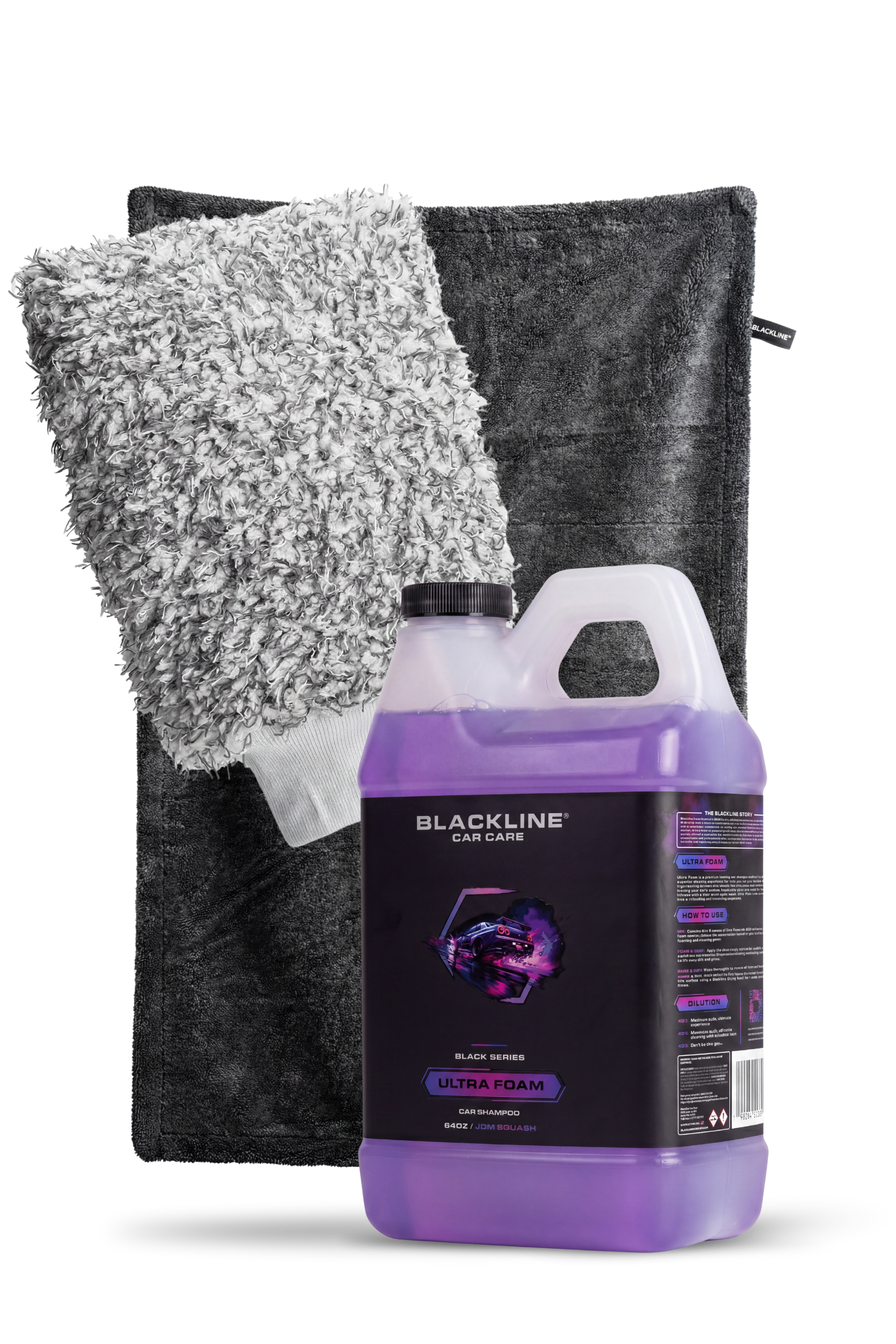 Blackline twisted-loop drying towel 2-Pack bundle in Carbon color, alternate angle.