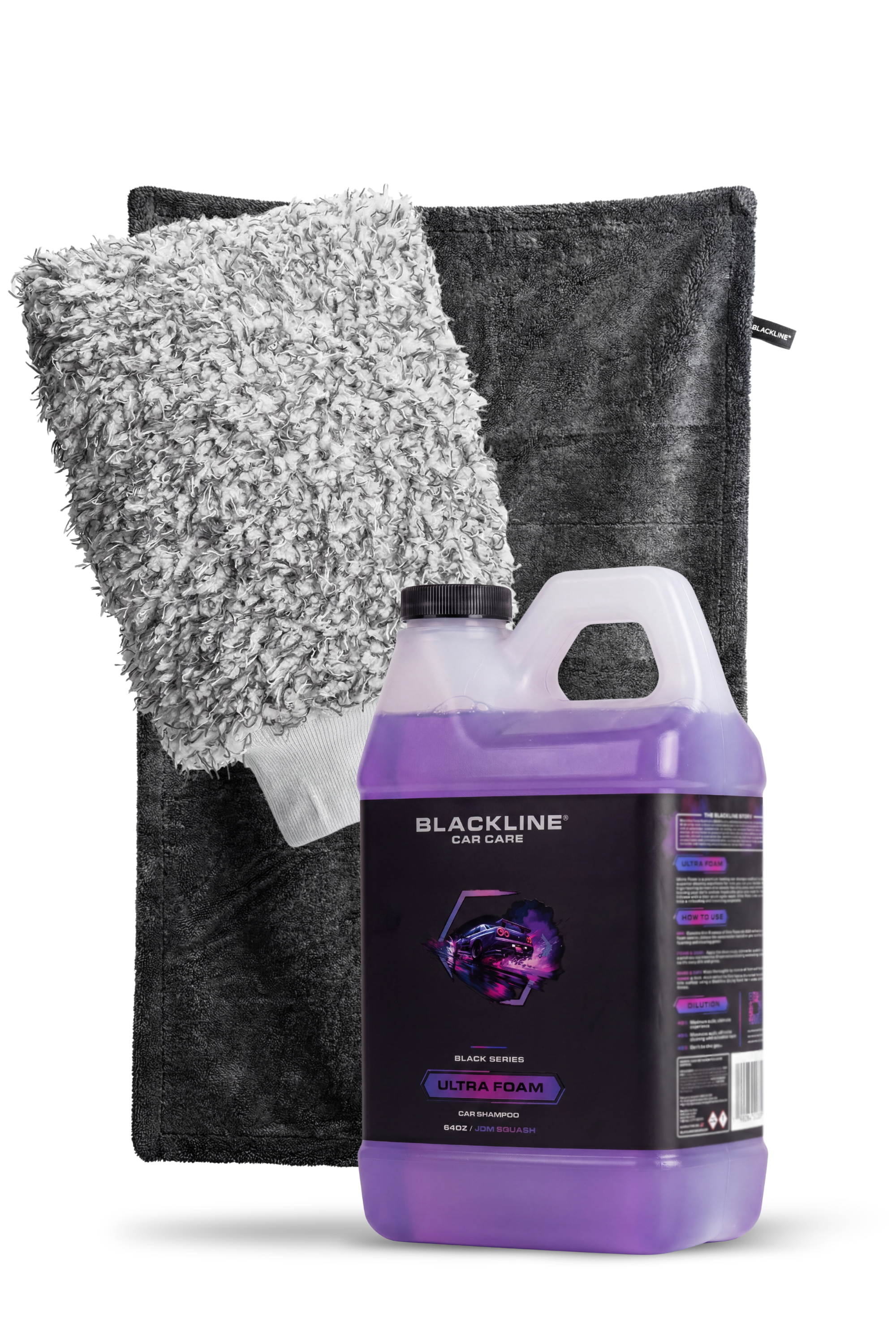 Blackline Car Care Carbon Drying Towel 2-Pack Bundle on white background