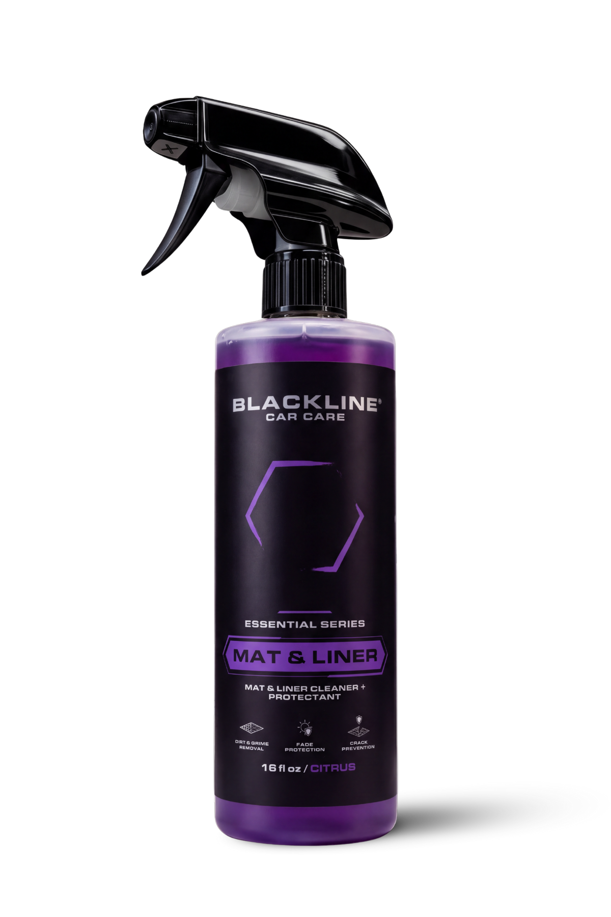 Blackline Car Care Essential Series Mat and Liner 16oz cleaner bottle