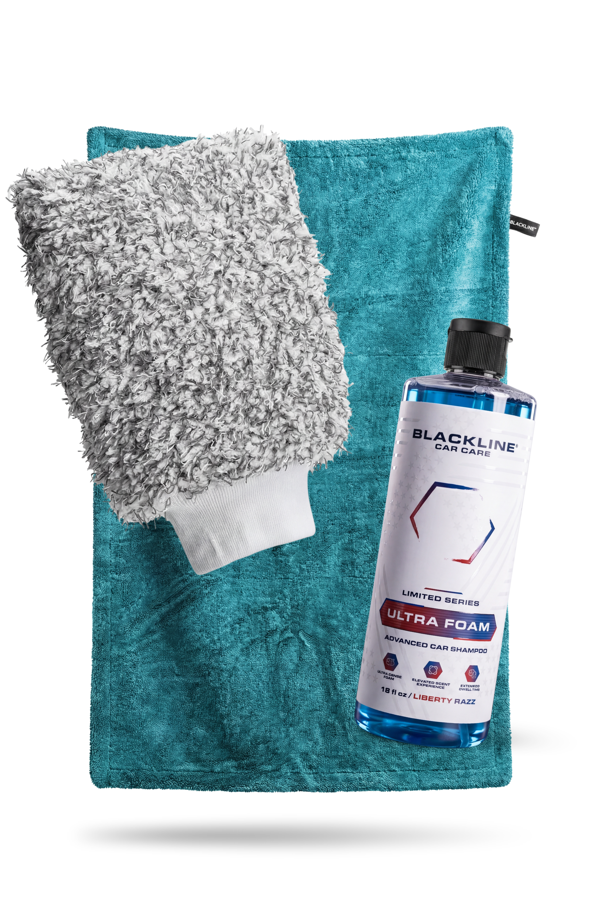 Blackline Ultra Foam Complete System bundle in Liberty Razz scent, 16oz, with bottle and foam cannon.