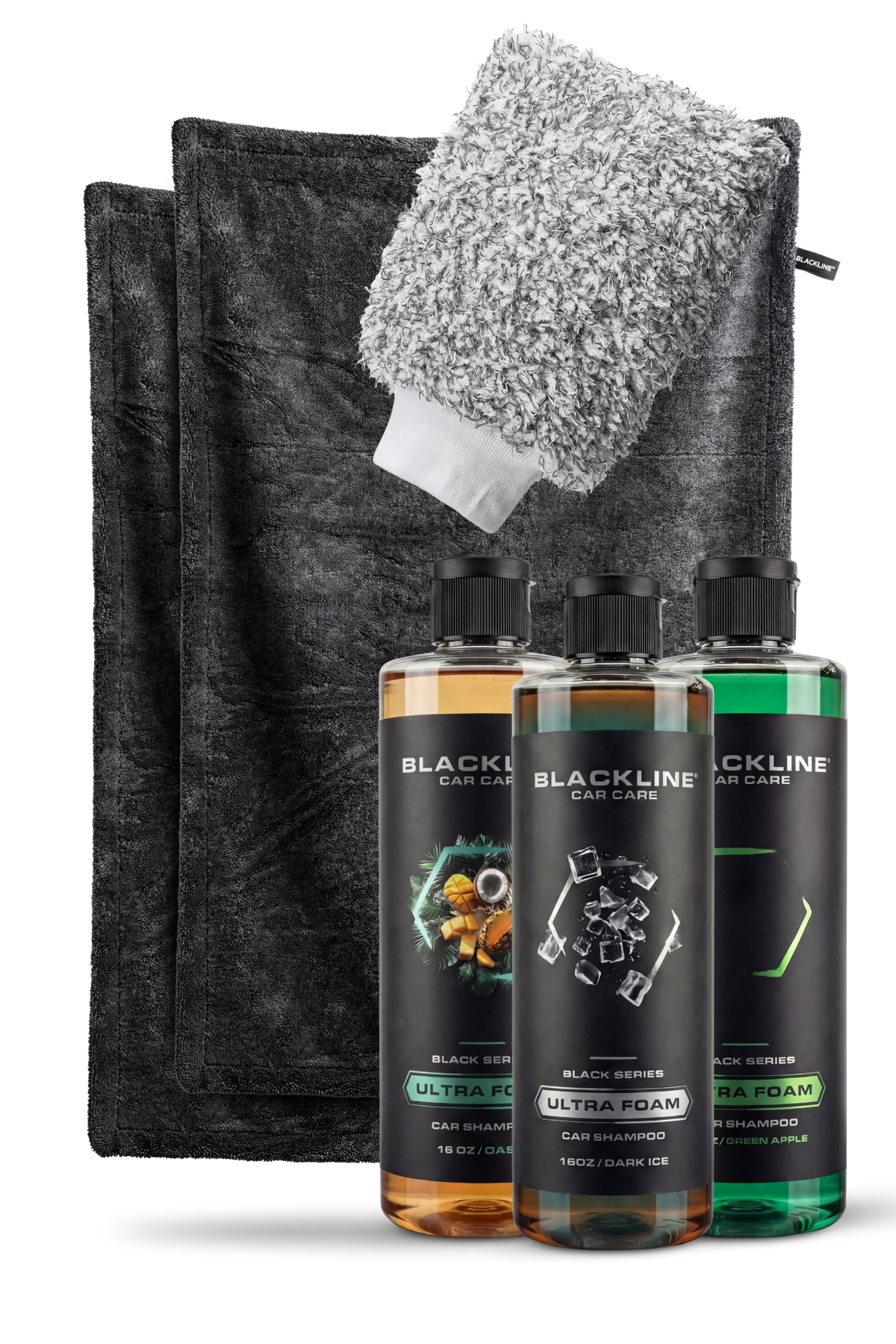 Blackline Drying Towel in Carbon black with Fresh scent, microfiber car drying cloth.