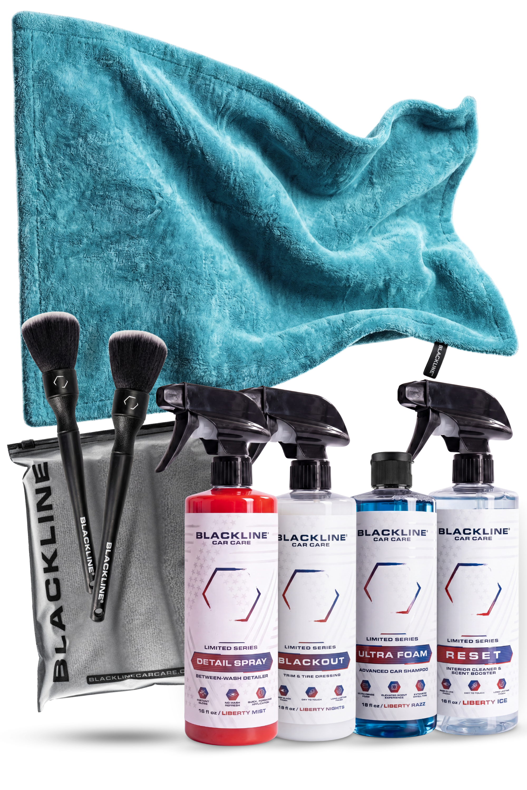 Blackline Limited Edition Liberty Kit with multiple car care products bundled together.