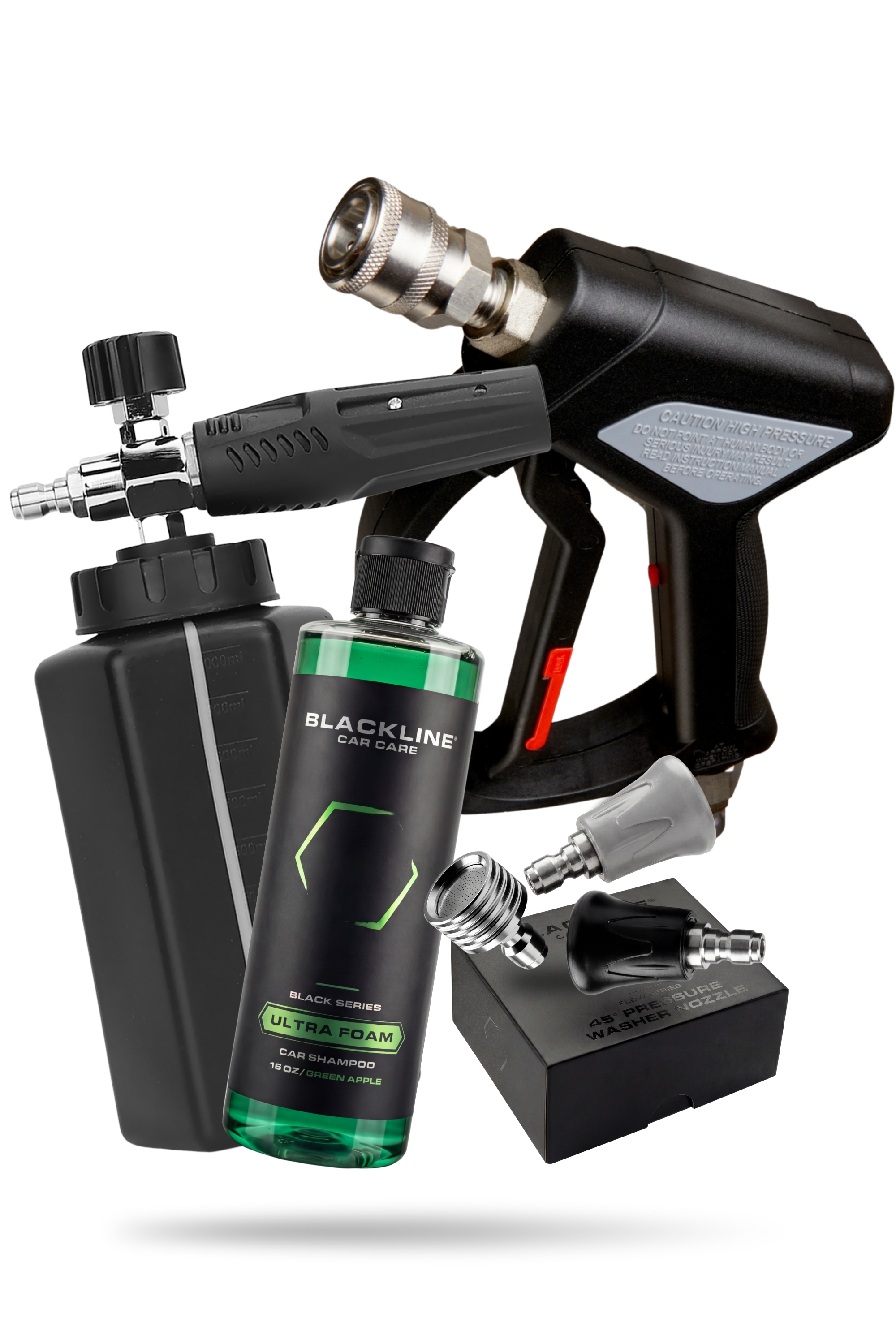 Blackline Snub-Nose Pressure Washer Gun shown from an alternate angle for detail work.