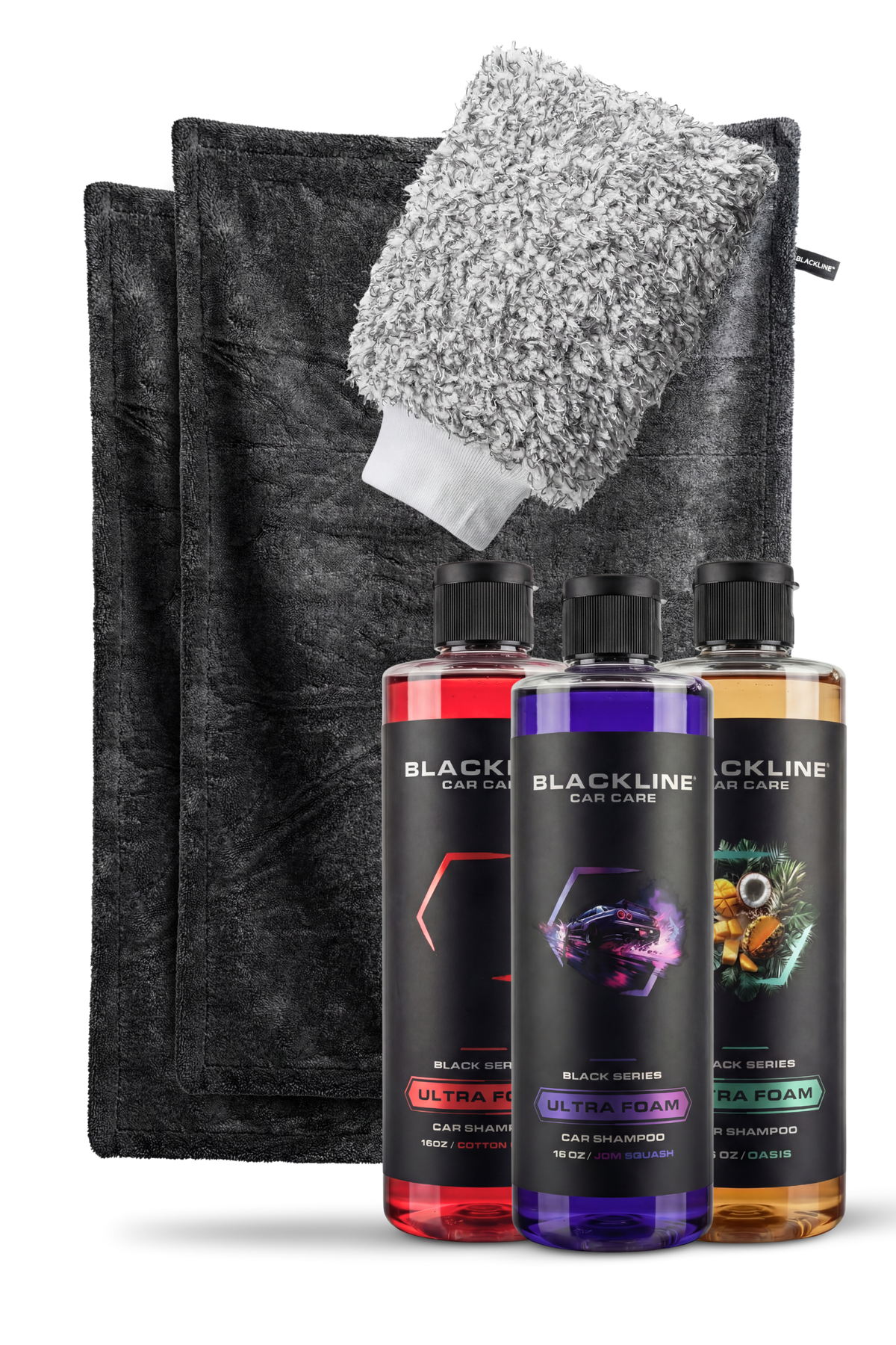Blackline Drying Towel in Carbon black with Sweet scent, microfiber car drying cloth.