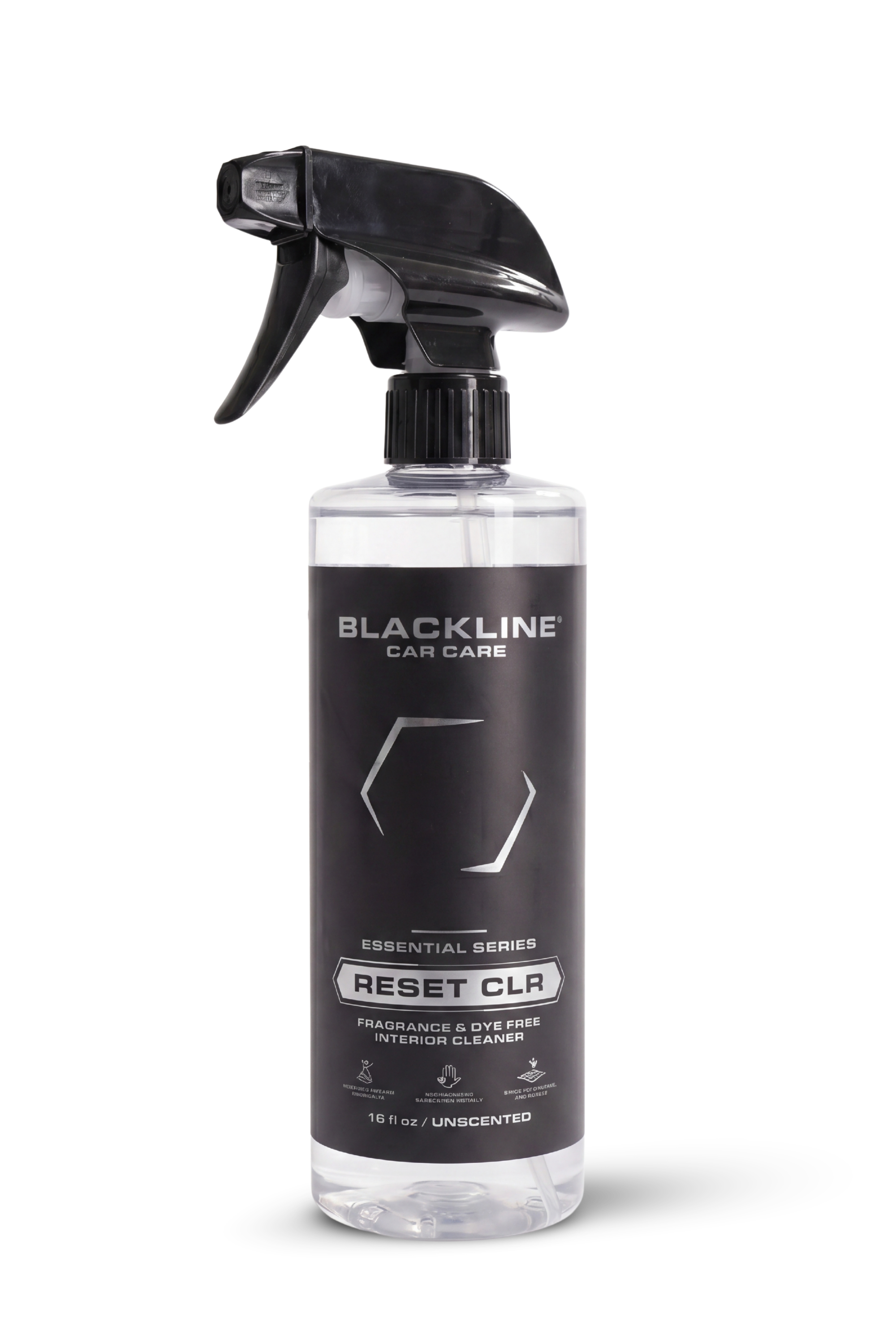 Blackline Reset interior cleaner 16oz spray bottle with black trigger sprayer