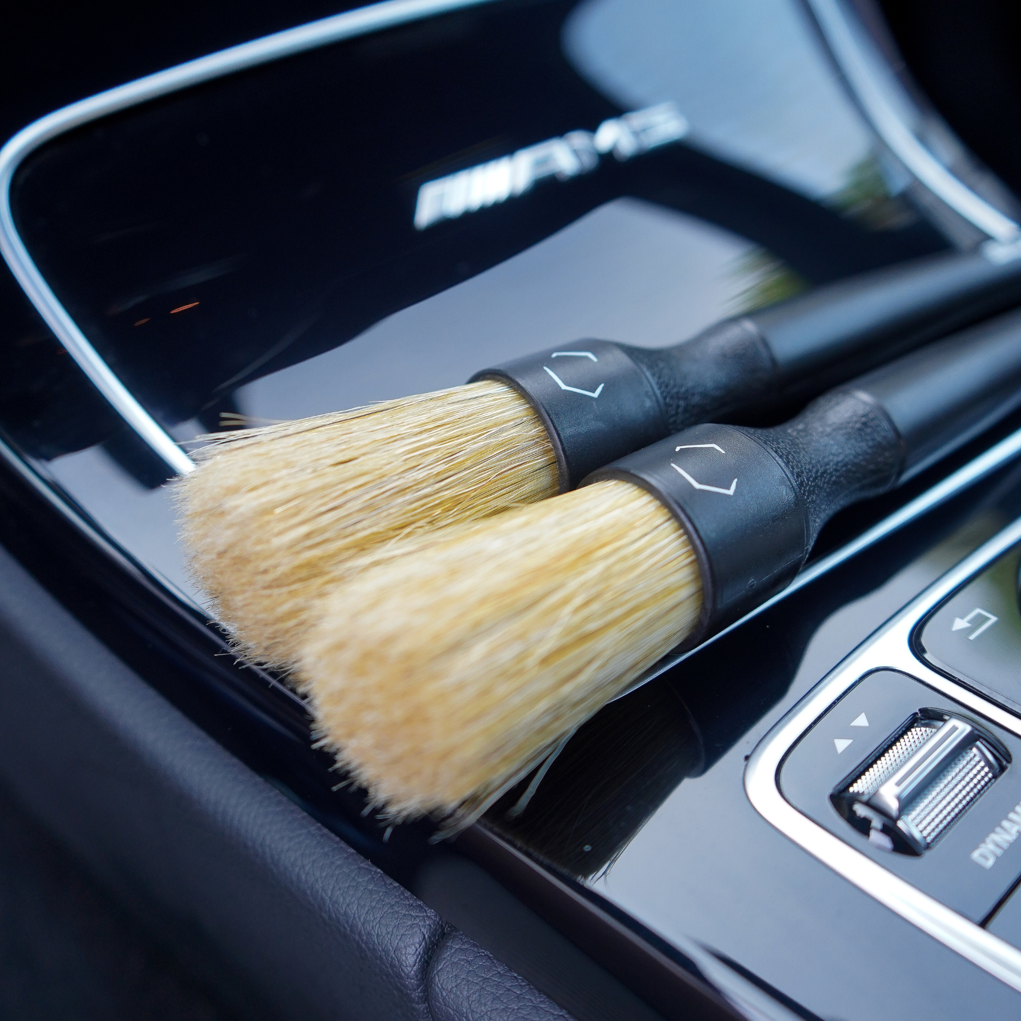 Blackline Car Detail Brushes- Luxury Car Detailing Brush Set for Interior  and Exterior - Best Auto Detailing Brushes - Premium Car Detailing Brushes