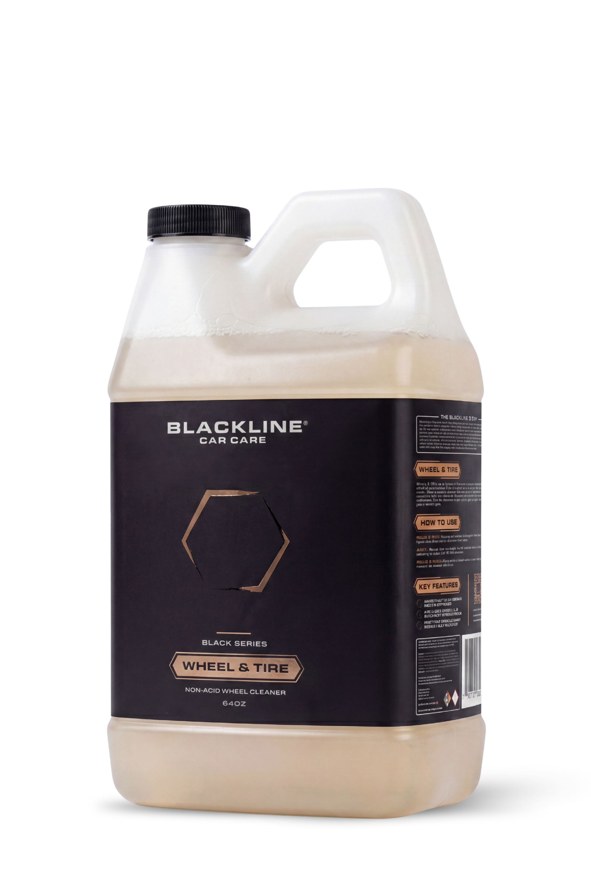 Blackline Wheel n Tire Cleaner, 64oz refill bottle.
