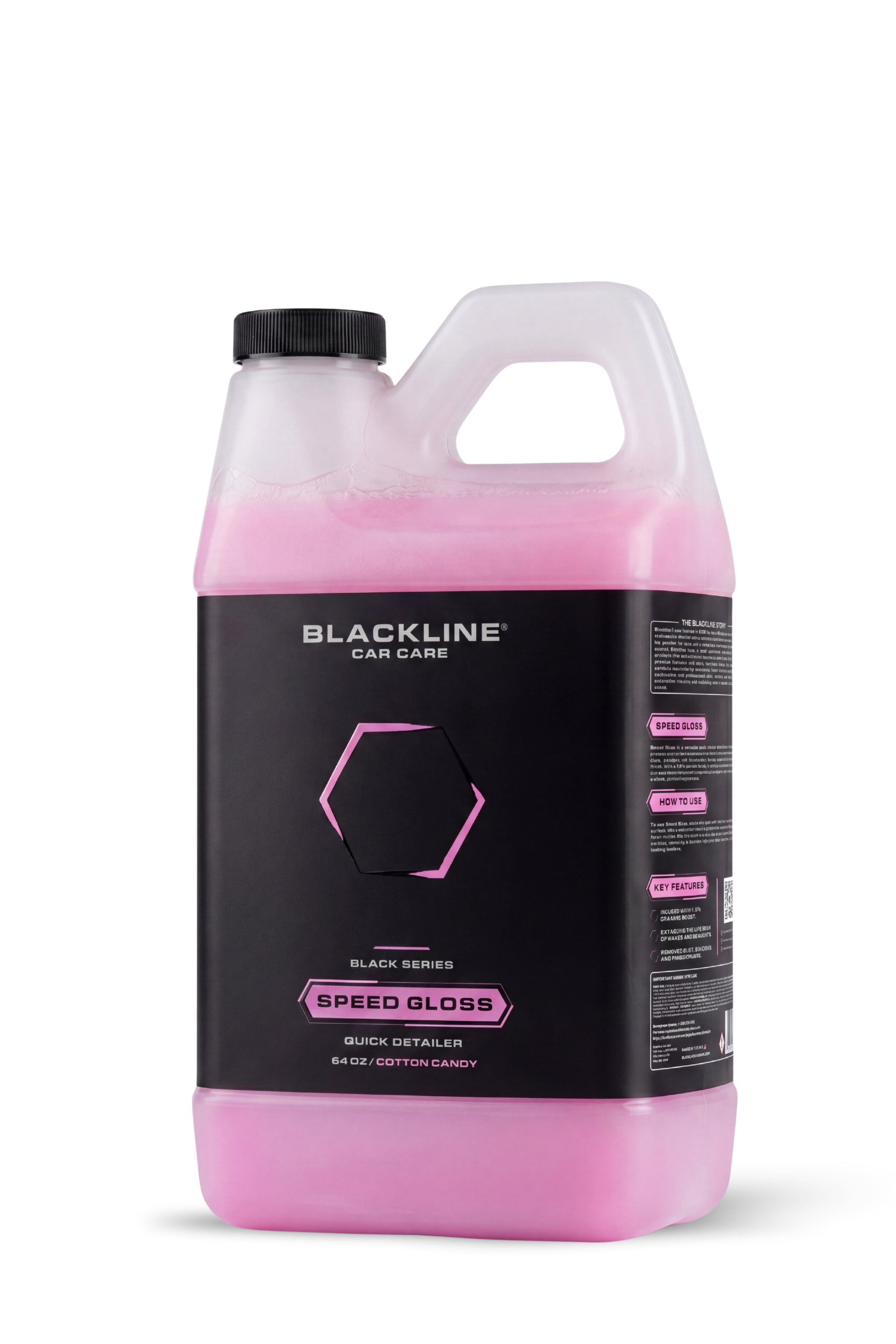 Blackline Speed Gloss Quick Detailer, 64oz refill bottle.