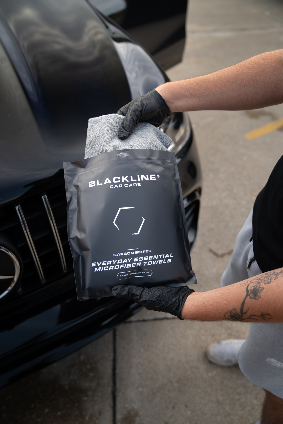 Blackline Everyday Microfiber Towels stacked in a neat pile