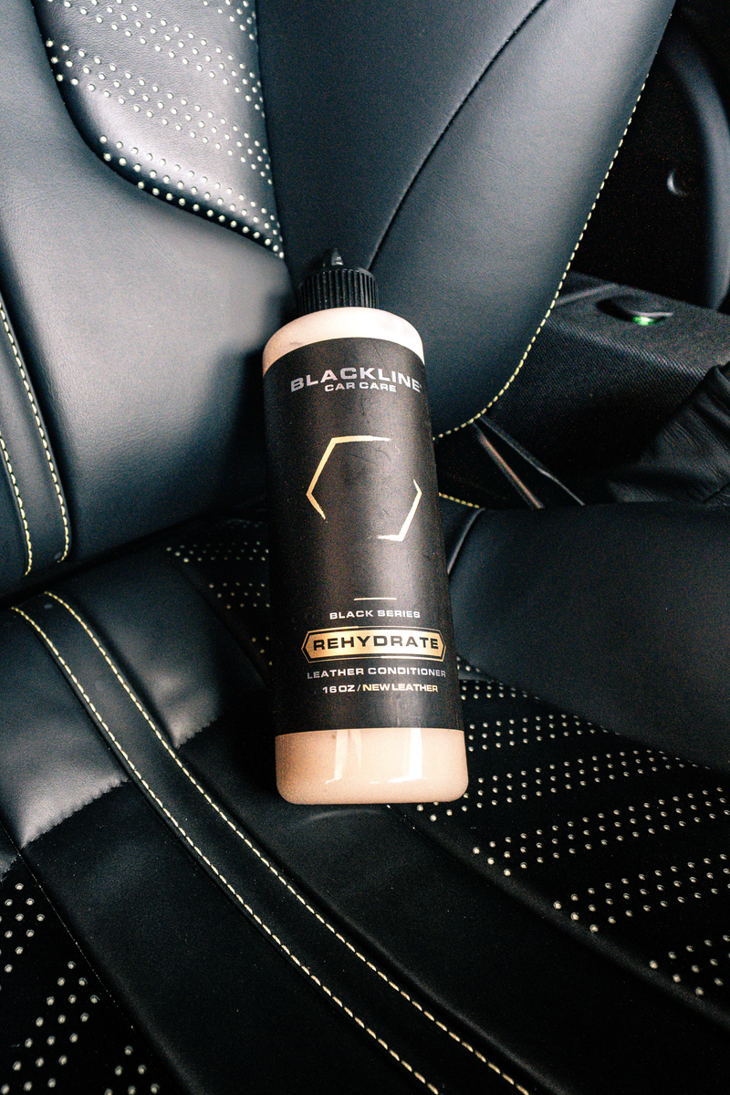 Leather Bundle being used on a leather seat.