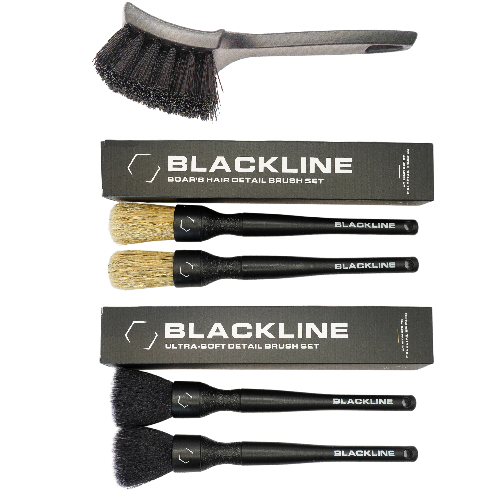 Hand Brush w/Short Handle, 330 mm, Soft, Black 450252