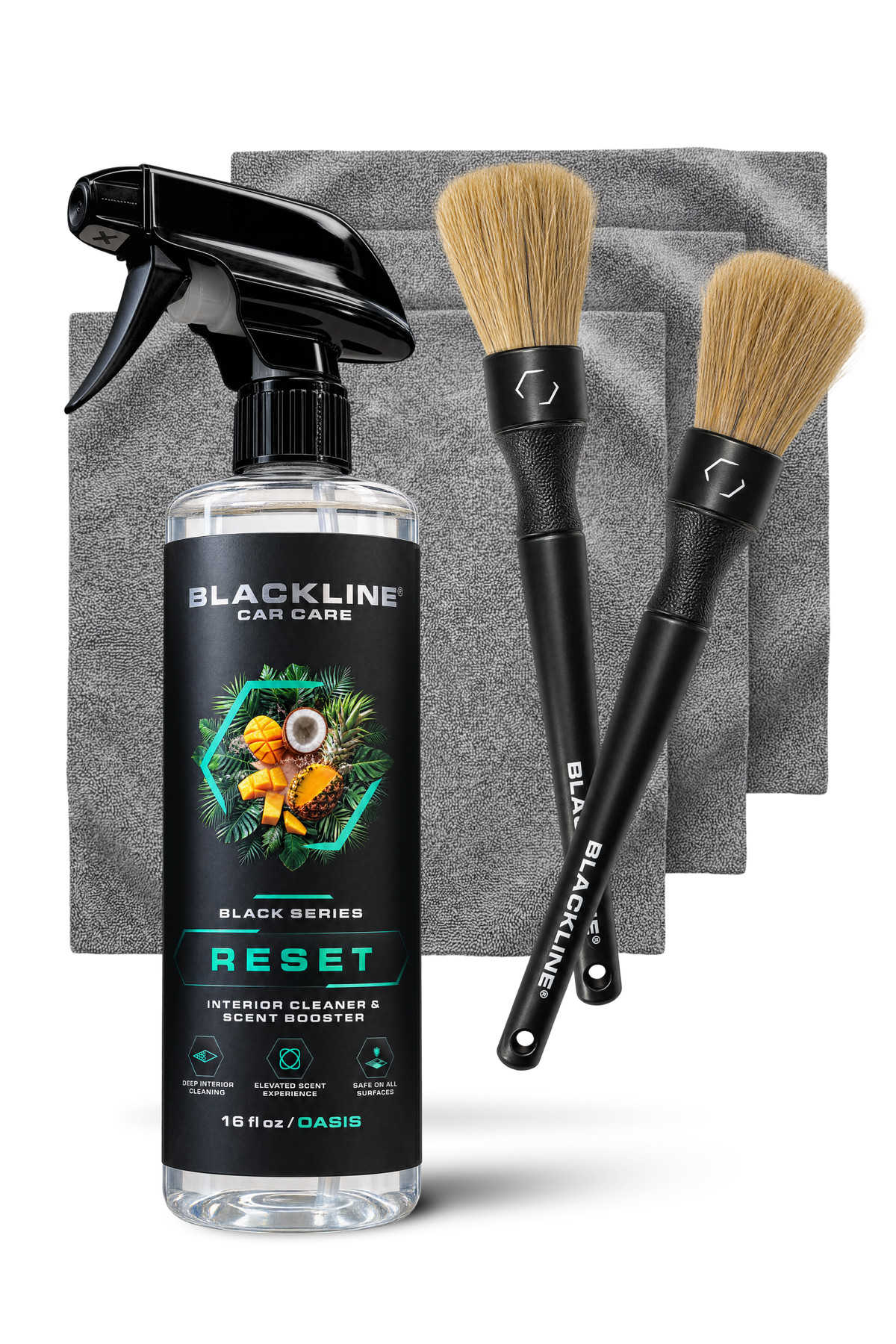 Blackline Reset Interior Cleaner Oasis Complete System with spray bottle and accessories