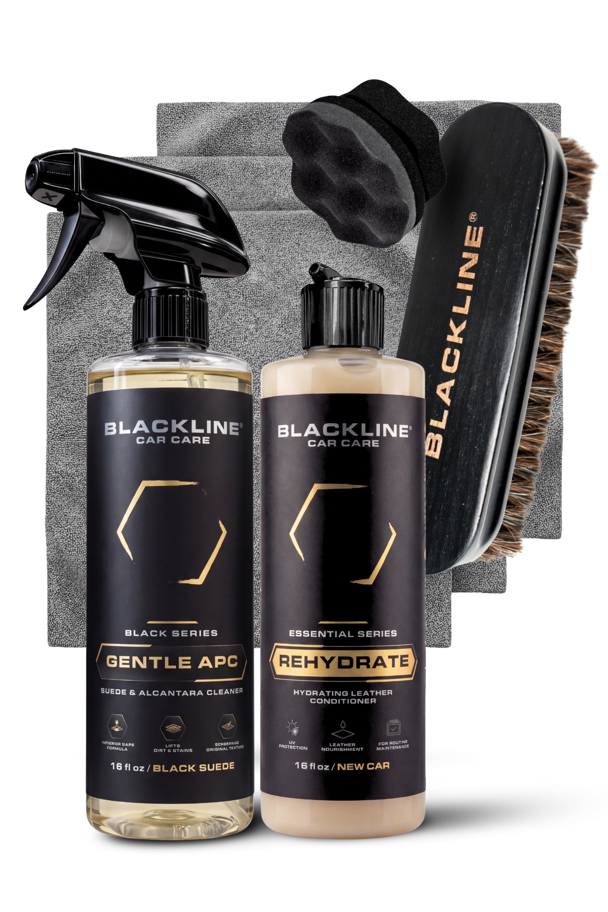 Blackline Gentle APC Black Series full experience kit with all included products.