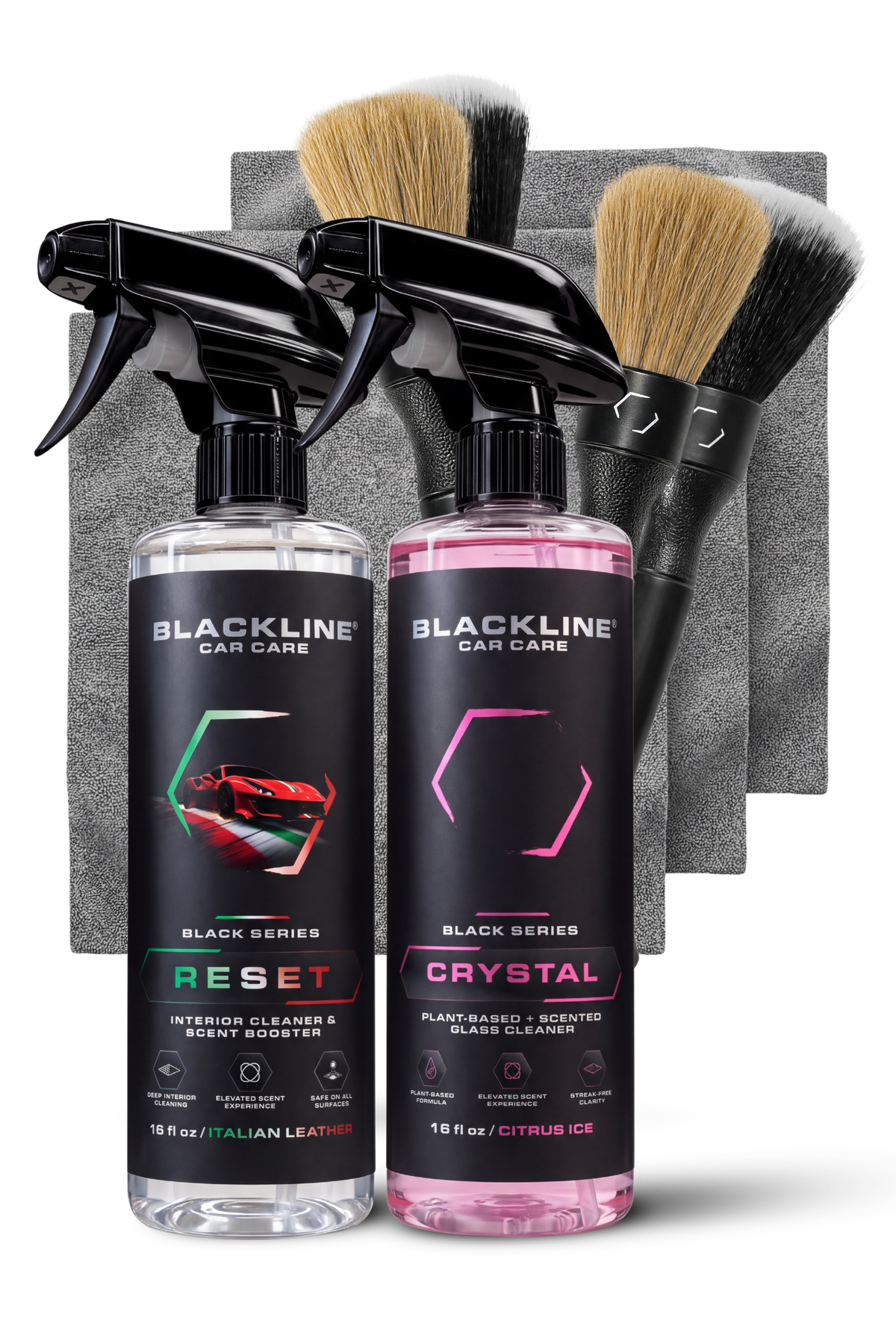 Blackline Reset Interior Cleaner Italian Leather Full Experience kit with trigger bottle and refill