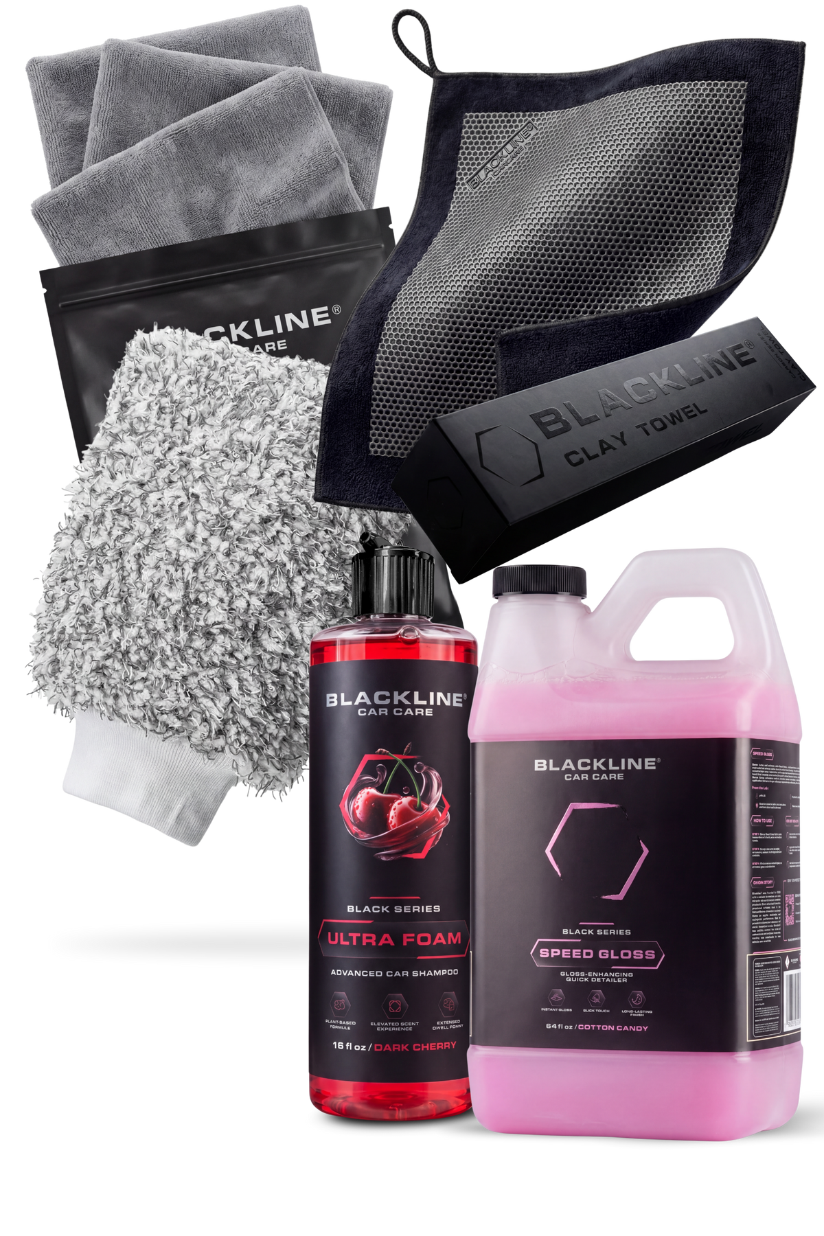 Blackline Speed Gloss 64oz Black Series full experience bundle with accessories.