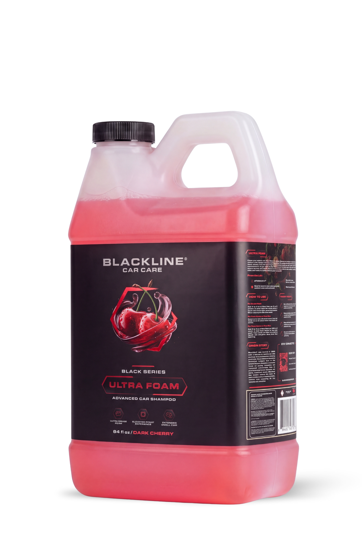 Blackline Ultra Foam Dark Cherry scent 64oz large black bottle, Black Series