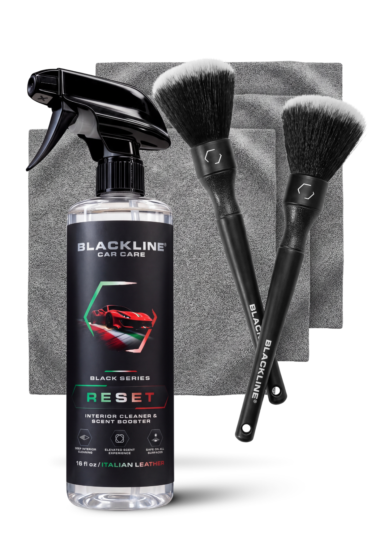 Blackline Ultra-Soft Detail Brush complete system with brush and detailing spray