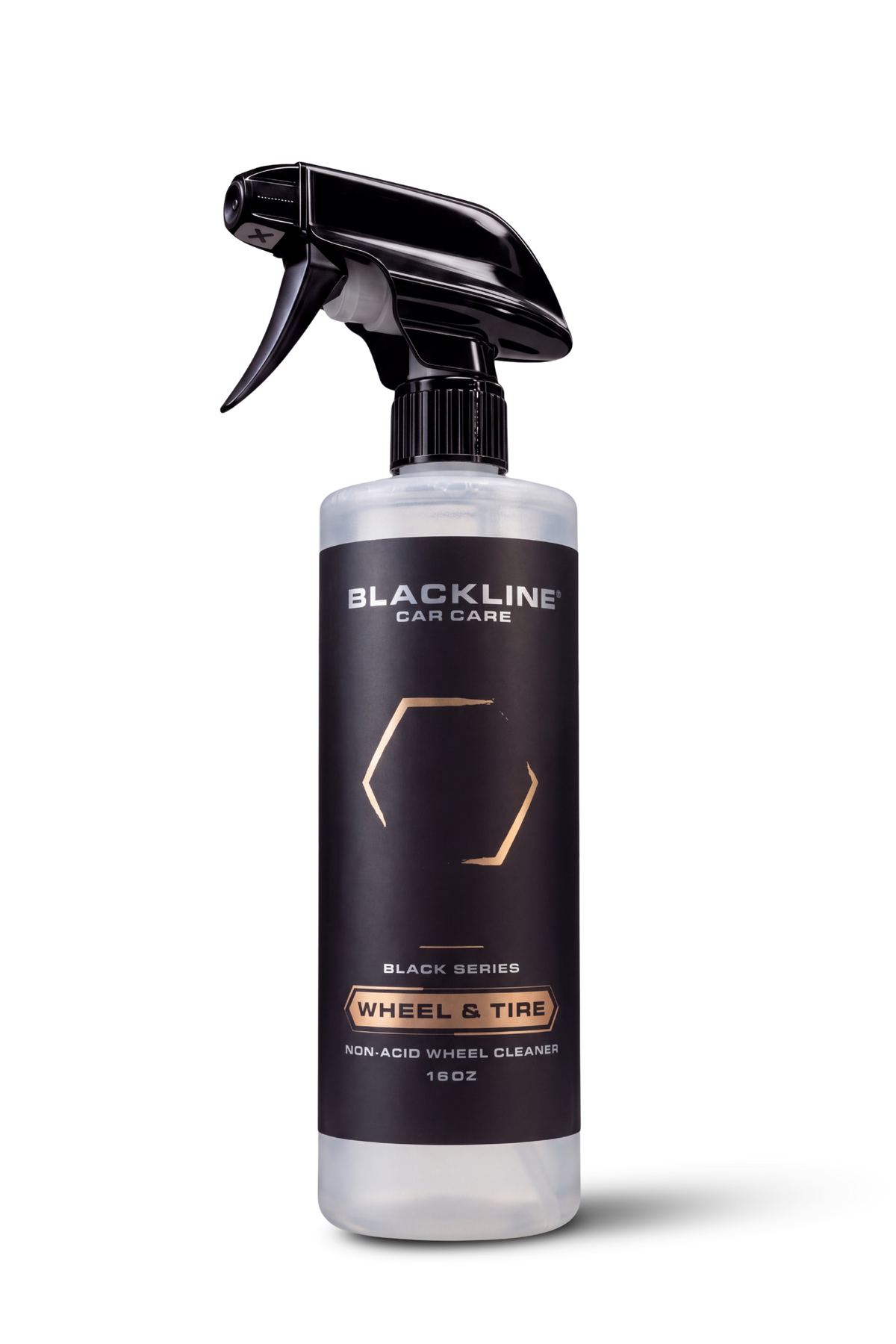 Blackline Wheel N' Tire Cleaner spray bottle, Black Series, for brake dust removal