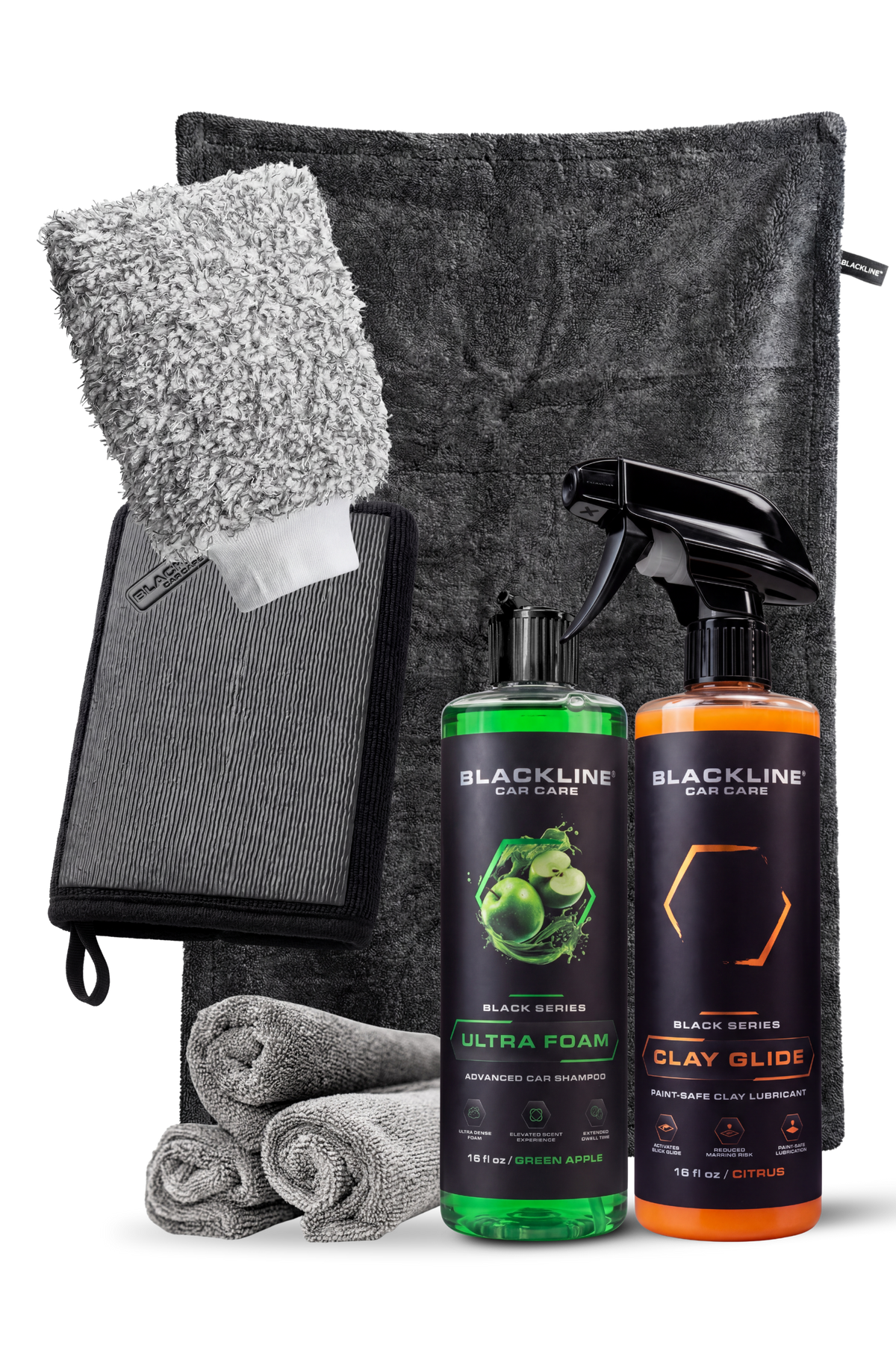 Blackline Clay Mitt full detailing experience with clay mitt and included accessories for paint decontamination.