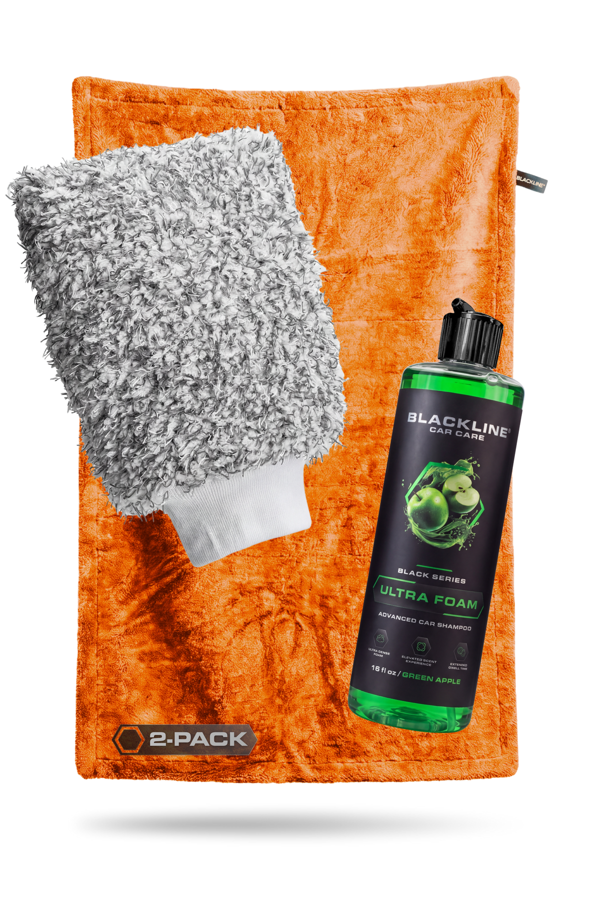 Blackline Twisted-Loop Drying Towel 2-Pack Velocity with Ultra Foam Green Apple 16oz