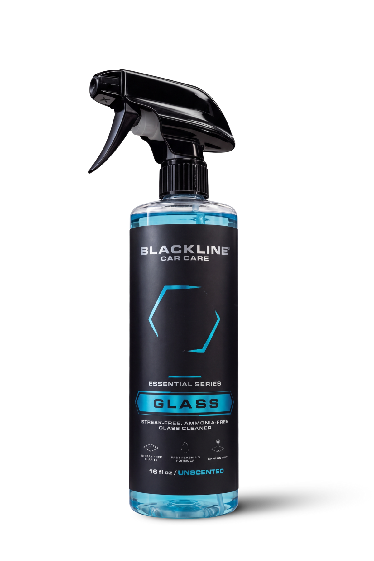Blackline Glass Cleaner 16oz bottle, Essential Series, for streak-free windows