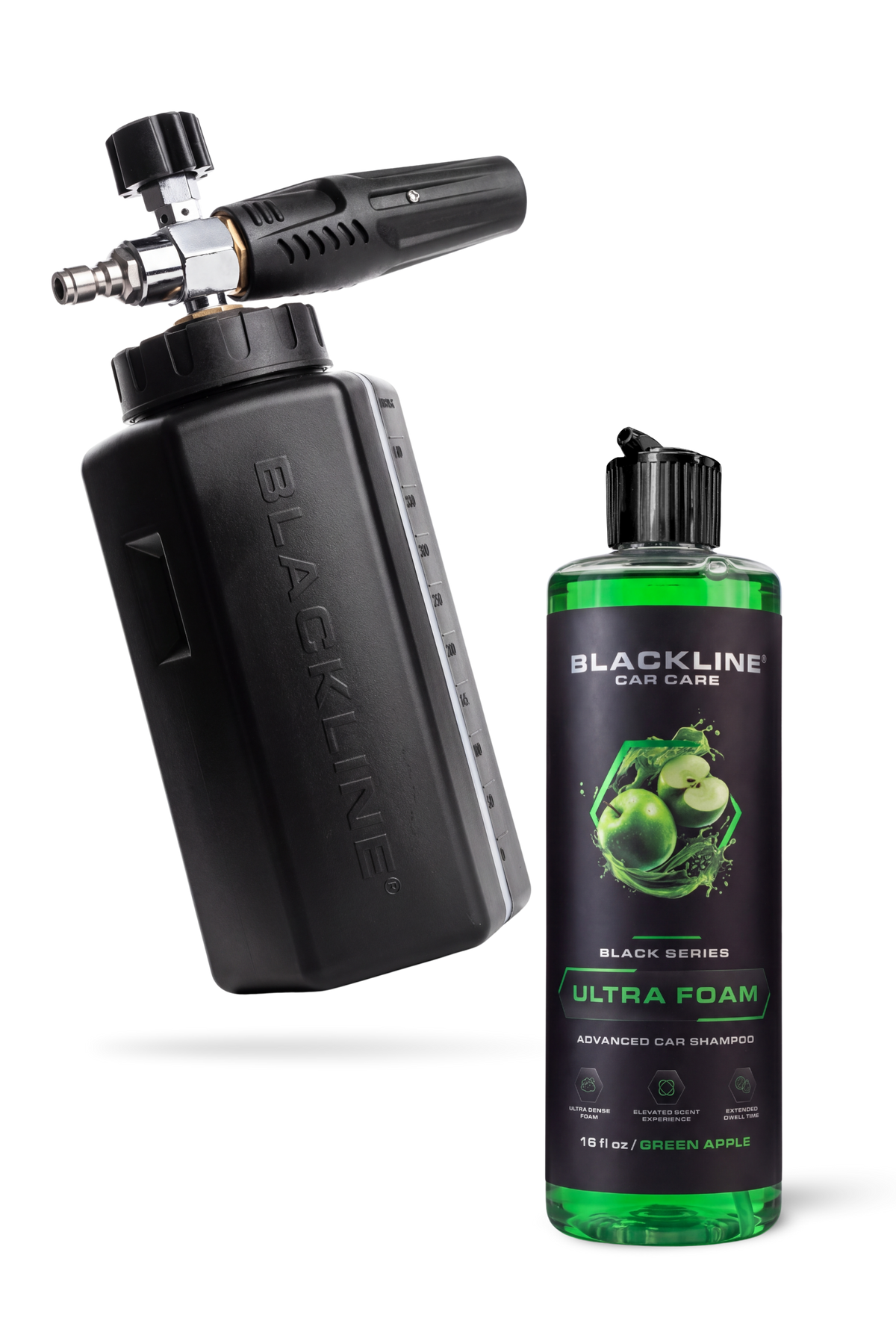 Blackline Foam Cannon Bundle with Green Apple Ultra Foam 16oz and foam cannon