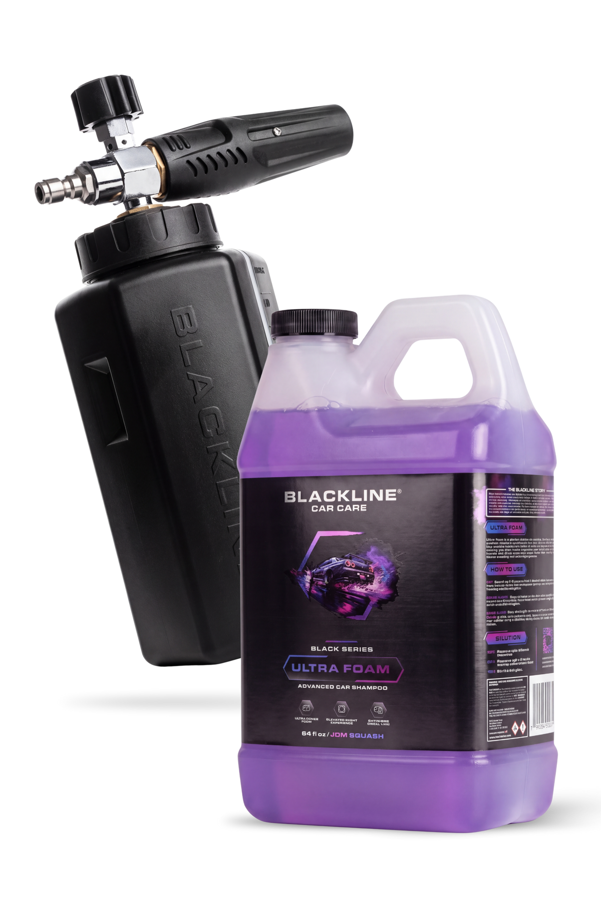 Blackline Foam Cannon Bundle with JDM Squash Ultra Foam 64oz and foam cannon