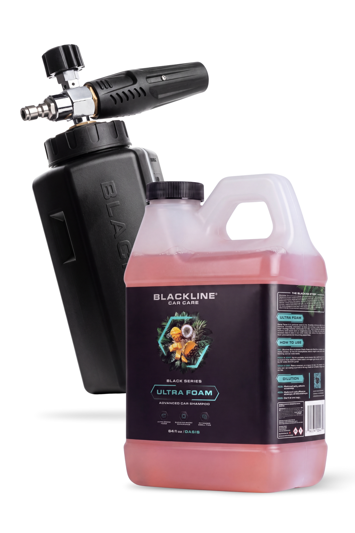 Blackline Foam Cannon Bundle with Oasis Ultra Foam 64oz and foam cannon