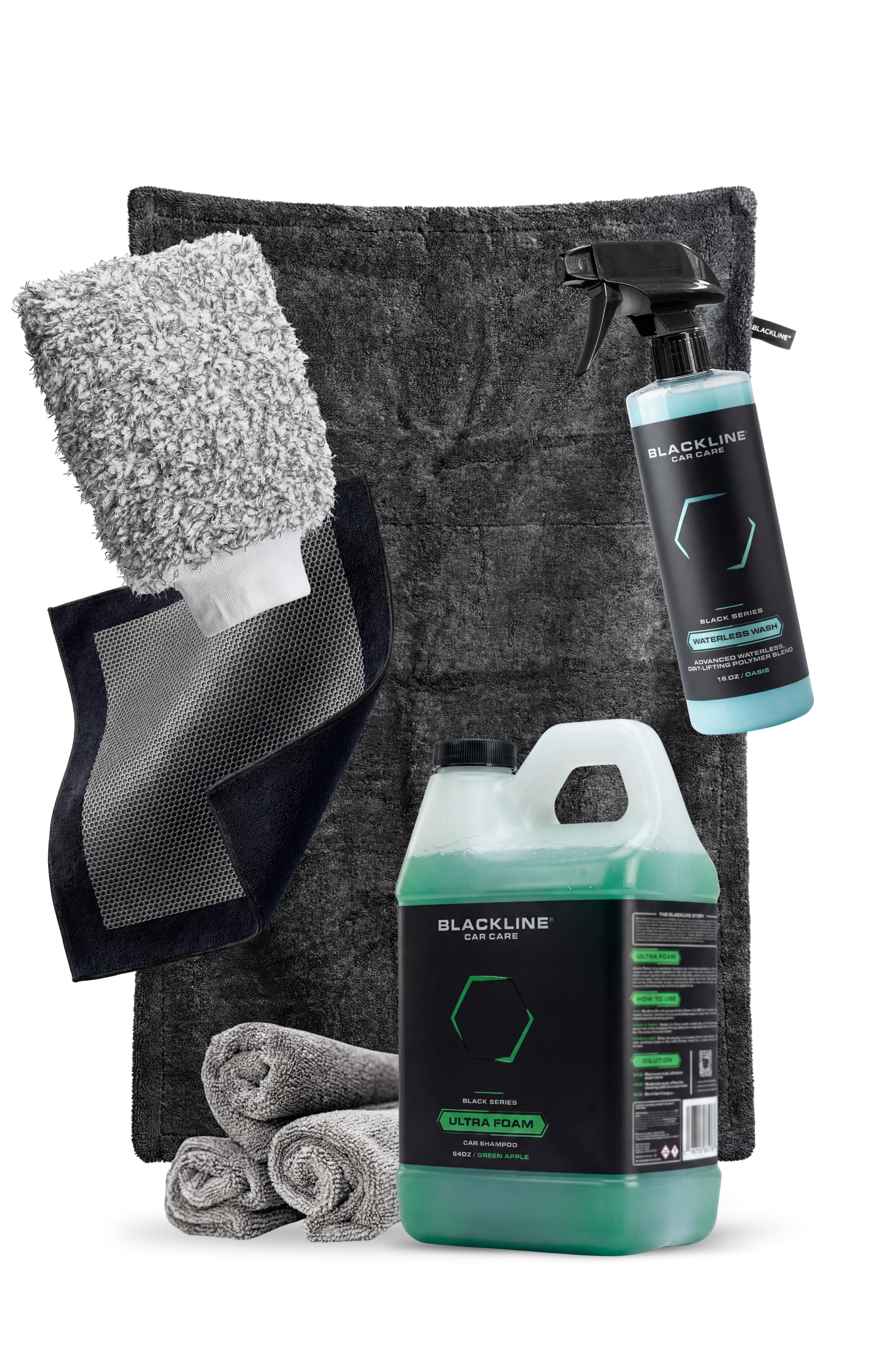 BLACKLINE ULTRA FOAM Full Experience 64oz Green Apple scent kit with accessories