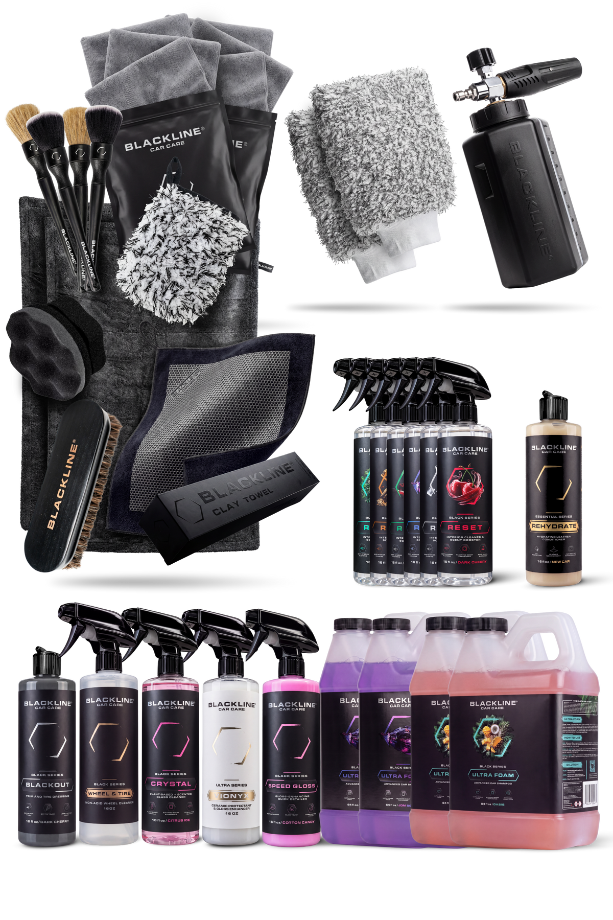 Blackline XL Complete detailing bundle with both interior and exterior products.