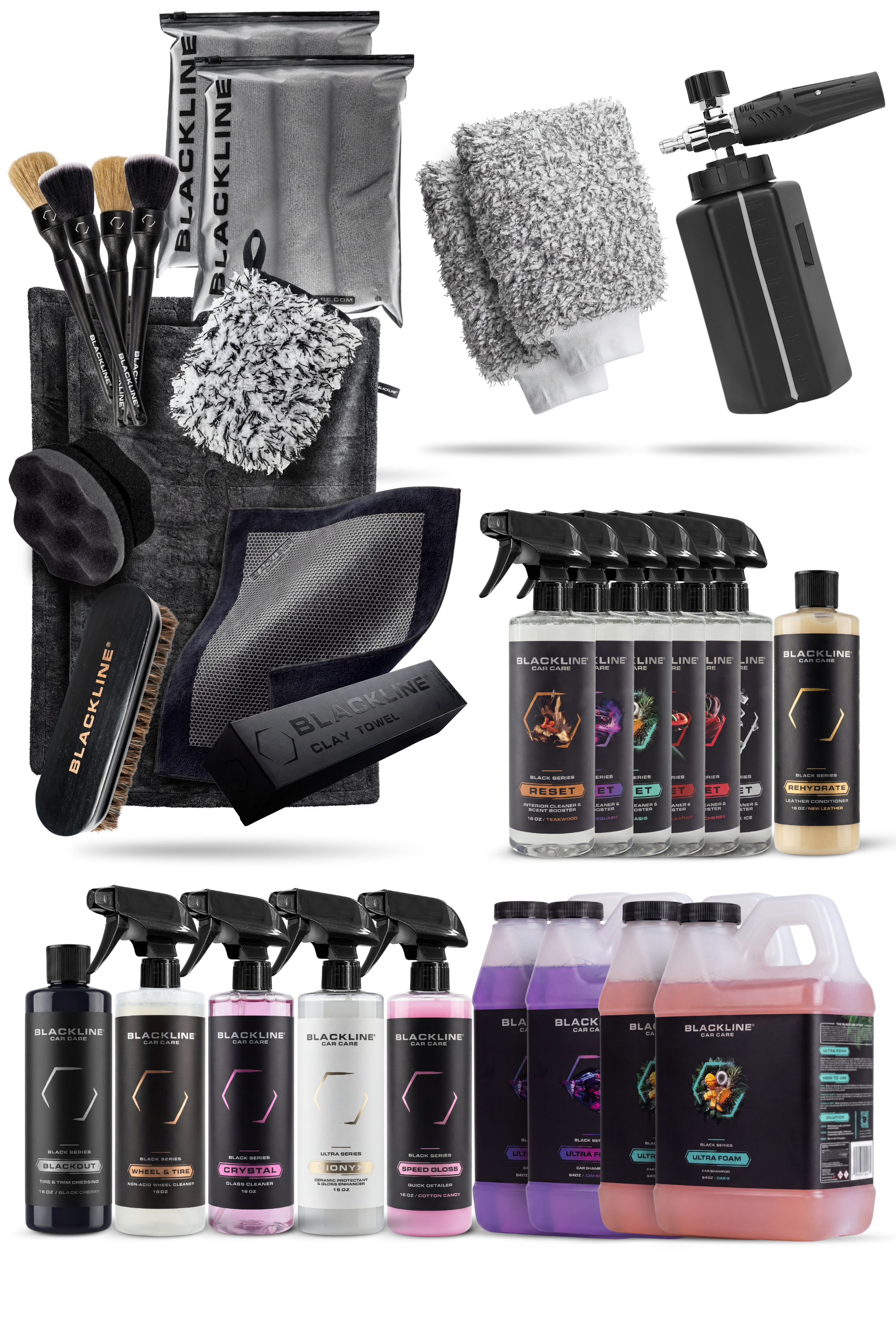 Blackline XL Complete bundle, interior and exterior detailing kits combined, $1033 retail value.