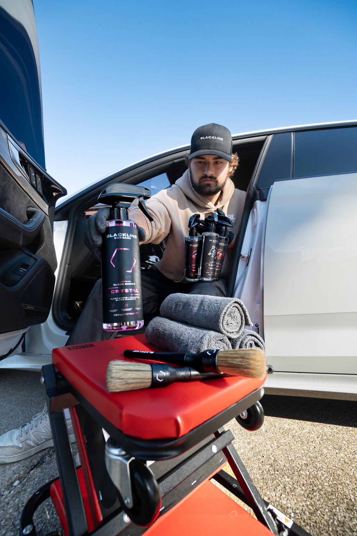 Blackline Reset Vibes 3-pack interior cleaner bundle displayed on dark background