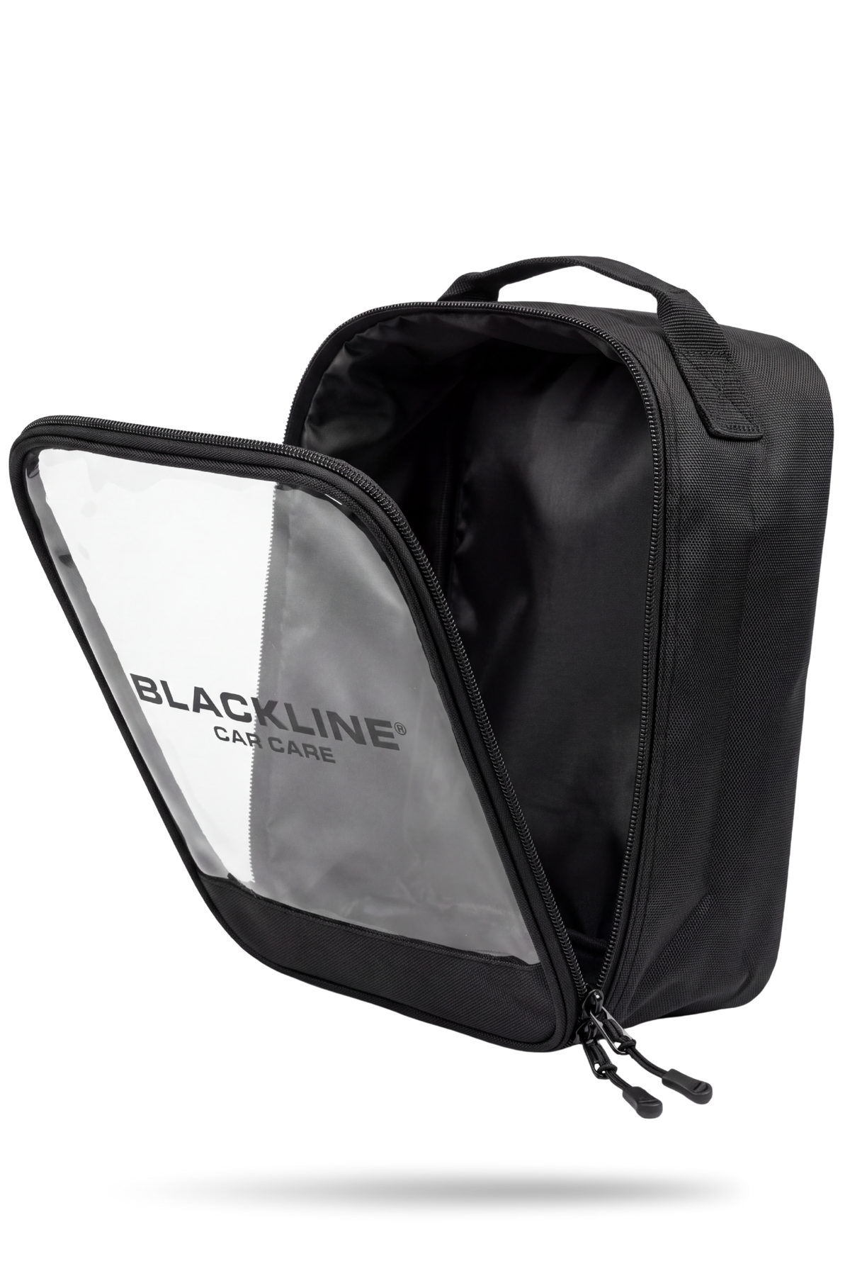 Blackline Velocity Detailing Bag product rendering with new Blackline label on dark background